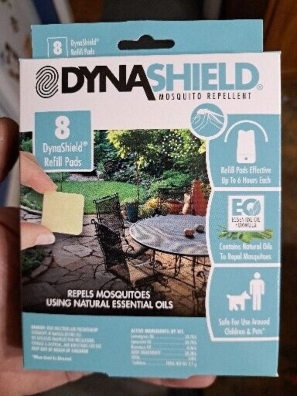 Mosquito Repellent Dyna Shield Refill Pads Using Essential Oils 8 Per Box